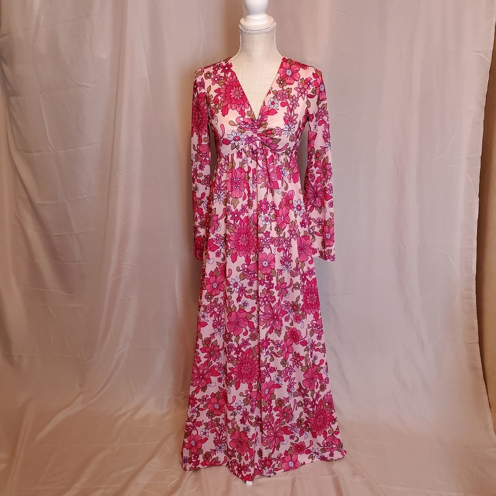 Vintage hand made 1960s dress with wrap